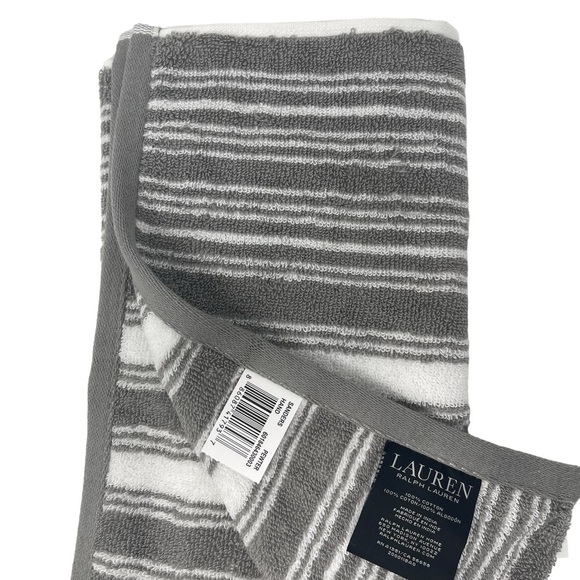 Lauren Ralph Lauren Sanders Pewter Hand Towel & 1 Wash cloth Set NWT - Picture 6 of 6